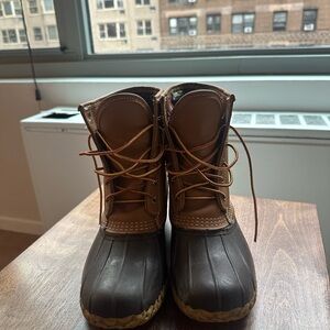 L.L. Bean Brown and Tan Winter Boots